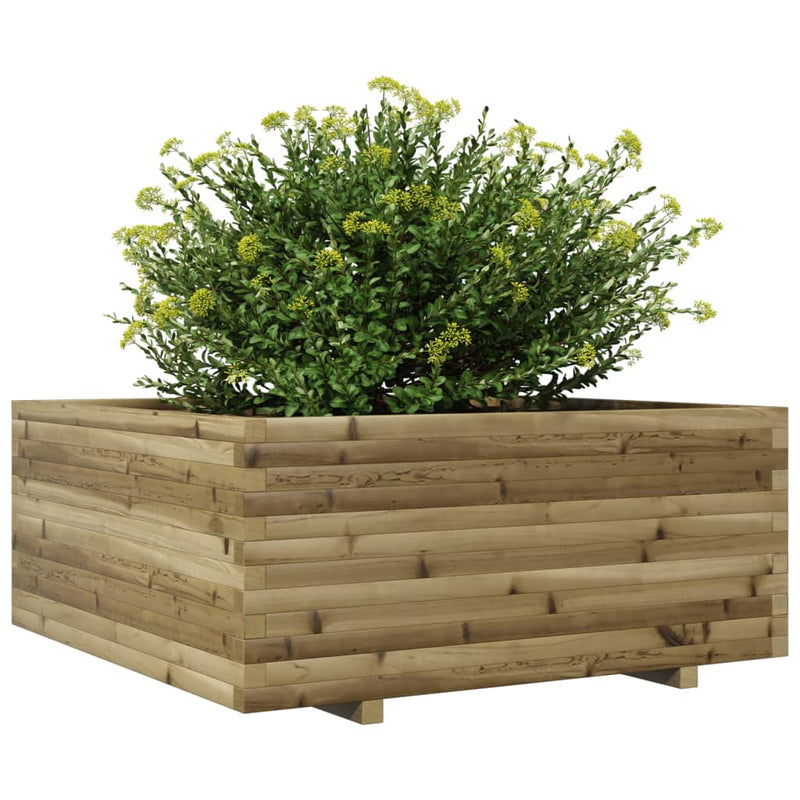 vidaXL impregnált fenyőfa kerti virágtartó 110 x 110 x 49,5 cm