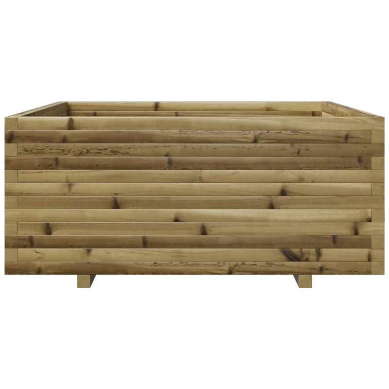 vidaXL impregnált fenyőfa kerti virágtartó 110 x 110 x 49,5 cm
