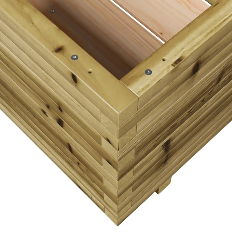 vidaXL impregnált fenyőfa kerti virágtartó 110 x 110 x 49,5 cm