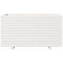 vidaXL fehér tömör fenyő virágtartó 90 x 40 x 49,5 cm