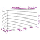 vidaXL fehér tömör fenyő virágtartó 90 x 40 x 49,5 cm