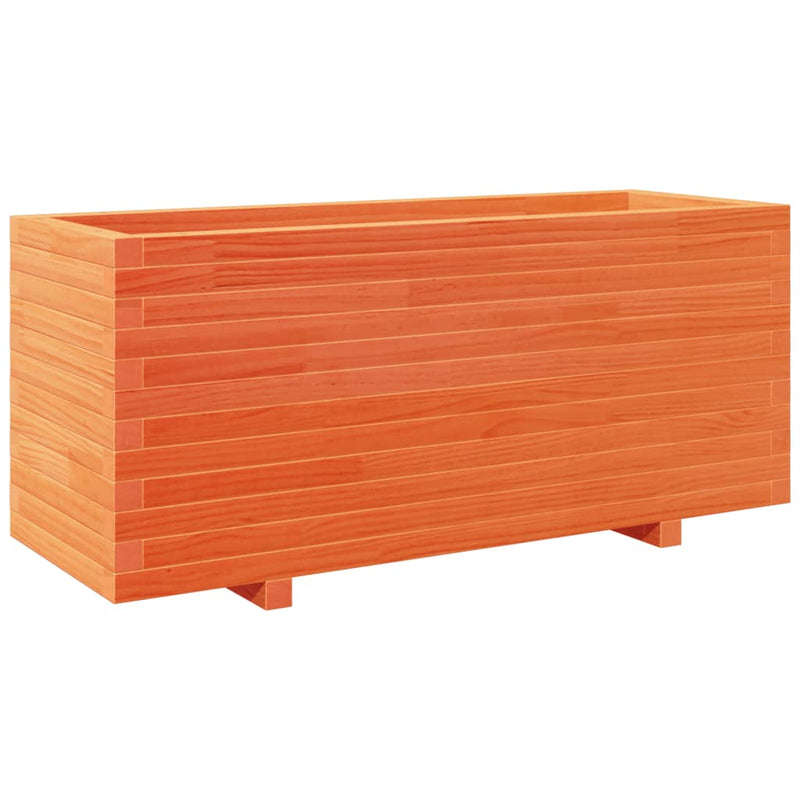 vidaXL viaszbarna tömör fenyőfa kerti virágtartó 110 x 40 x 49,5 cm