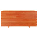 vidaXL viaszbarna tömör fenyőfa kerti virágtartó 110 x 40 x 49,5 cm