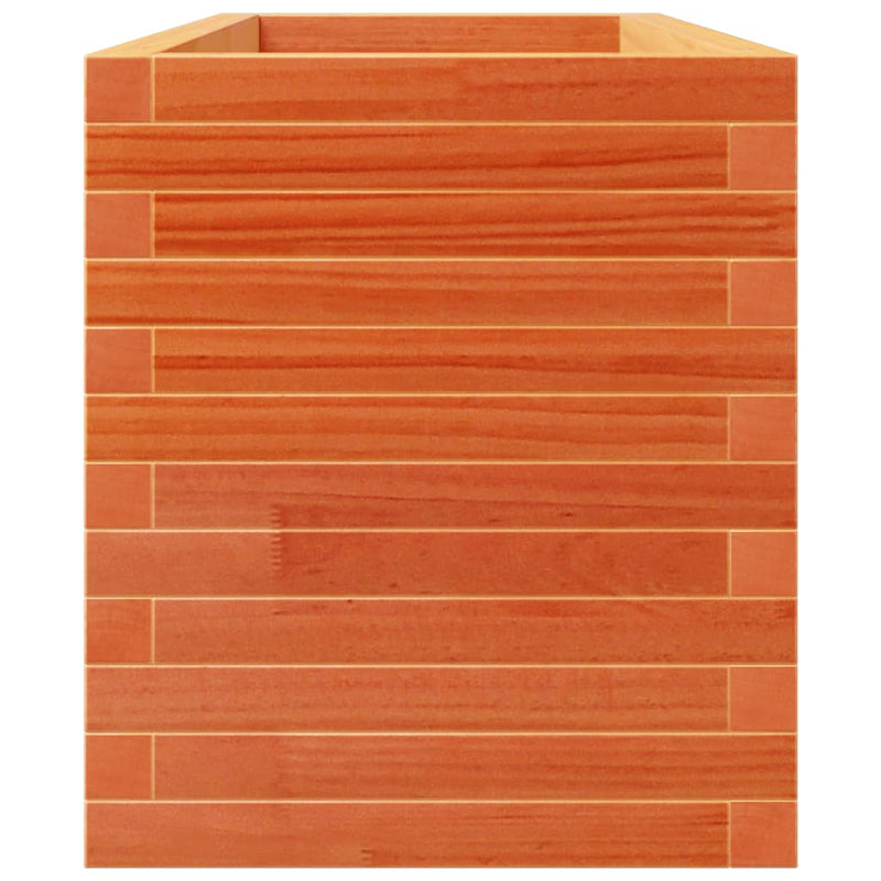 vidaXL viaszbarna tömör fenyőfa kerti virágtartó 110 x 40 x 49,5 cm