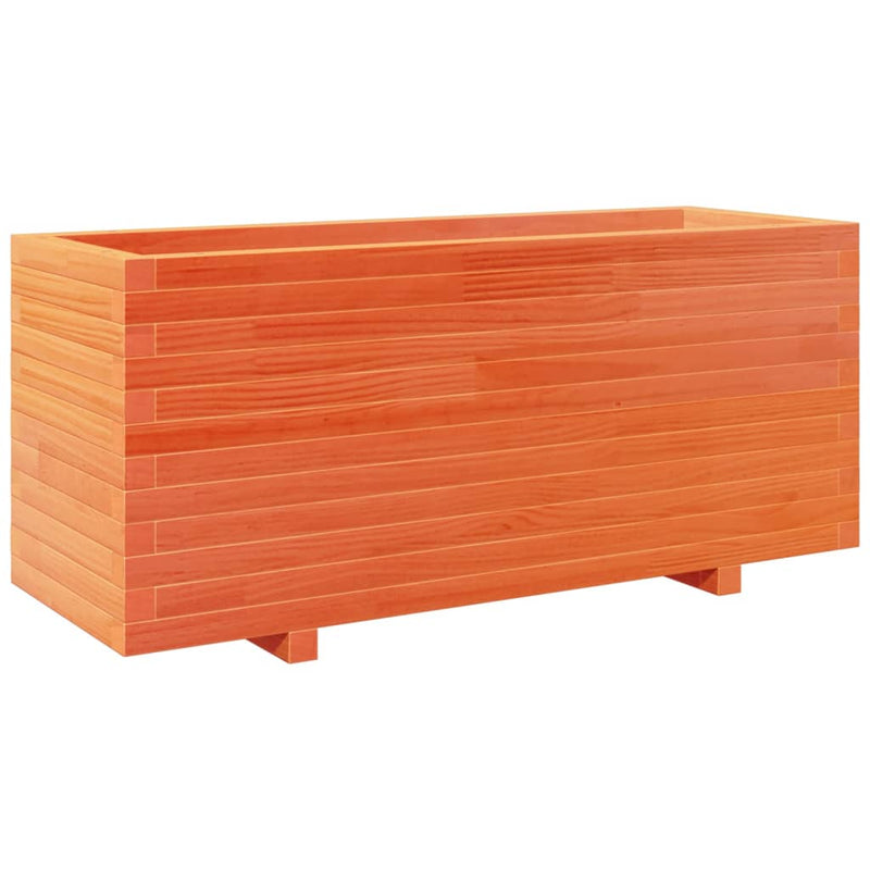 vidaXL viaszbarna tömör fenyőfa kerti virágtartó 110 x 40 x 49,5 cm
