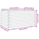 vidaXL impregnált fenyőfa kerti virágláda 90 x 60 x 49,5 cm