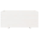 vidaXL fehér tömör fenyőfa kerti virágláda 110 x 60 x 49,5 cm