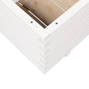 vidaXL fehér tömör fenyőfa kerti virágláda 110 x 60 x 49,5 cm