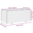 vidaXL viaszbarna tömör fenyőfa kerti virágláda 110 x 60 x 49,5 cm
