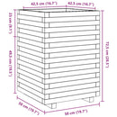 vidaXL tömör duglászfenyő kerti virágláda 50 x 50 x 72,5 cm