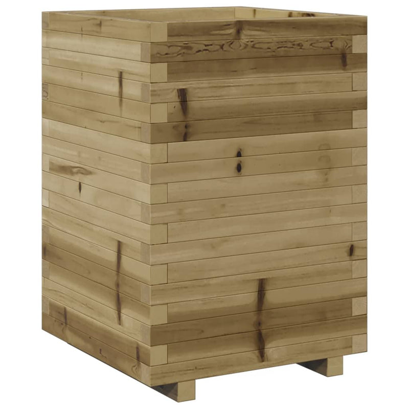 vidaXL impregnált fenyőfa kerti virágláda 50 x 50 x 72,5 cm