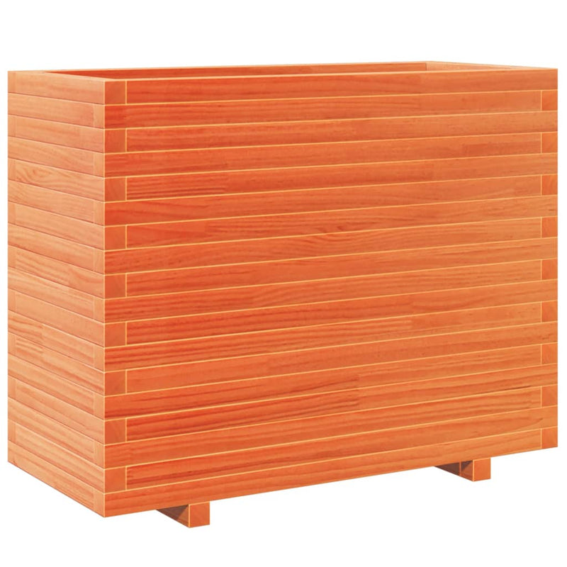vidaXL viaszbarna tömör fenyőfa kerti virágláda 90x40x72,5 cm