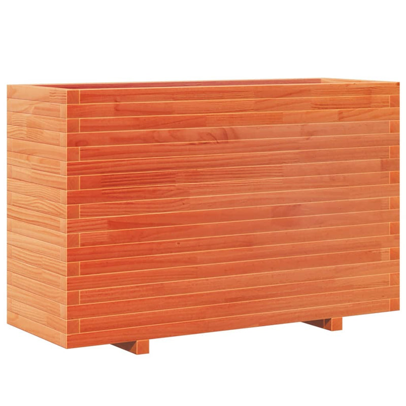 vidaXL viaszbarna tömör fenyőfa kerti virágláda 110x40x72,5 cm