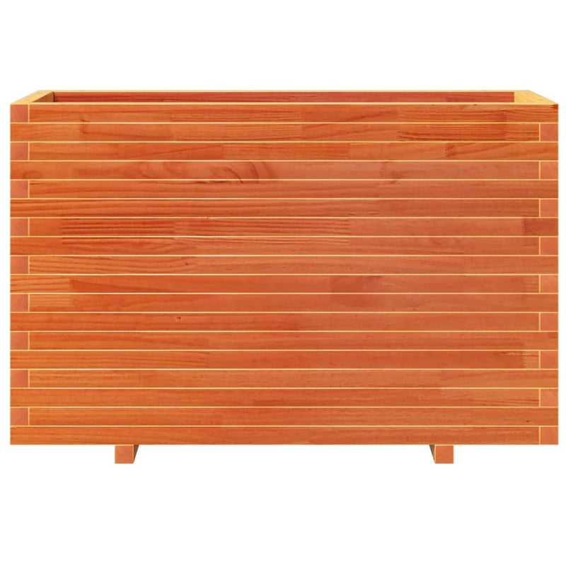 vidaXL viaszbarna tömör fenyőfa kerti virágláda 110x40x72,5 cm
