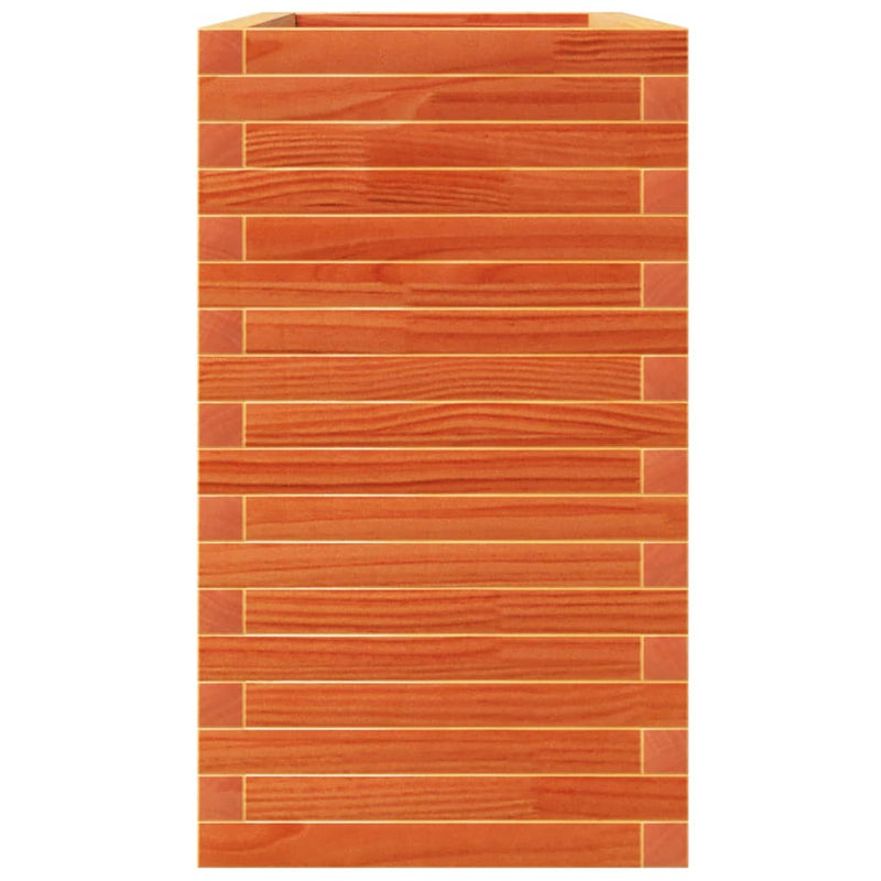vidaXL viaszbarna tömör fenyőfa kerti virágláda 110x40x72,5 cm