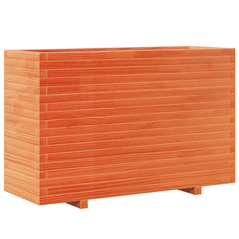 vidaXL viaszbarna tömör fenyőfa kerti virágláda 110x40x72,5 cm
