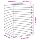 vidaXL viaszbarna tömör fenyőfa kerti virágláda 50x50x72 cm