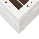 vidaXL fehér tömör fenyőfa kerti virágláda 60x60x72 cm