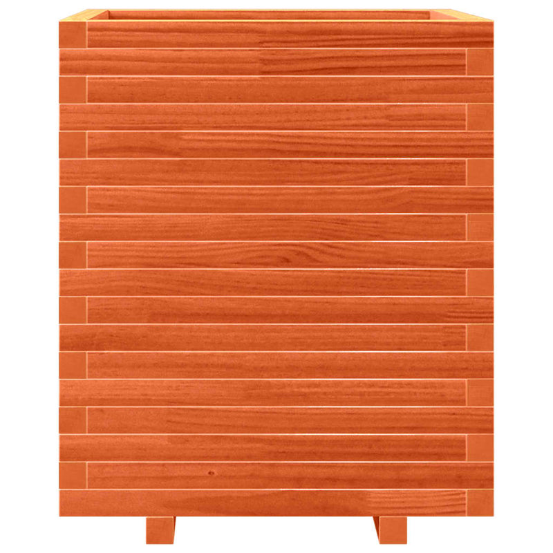 vidaXL viaszbarna tömör fenyőfa kerti virágláda 60x60x72 cm