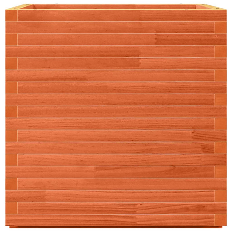 vidaXL viaszbarna tömör fenyőfa kerti virágláda 70x70x72 cm