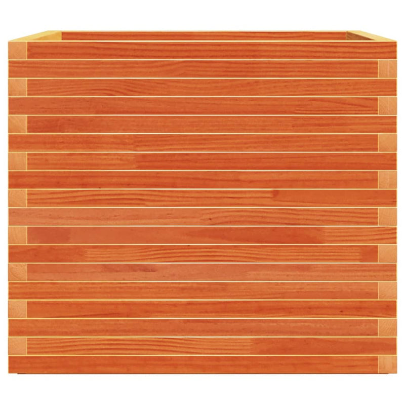 vidaXL viaszbarna tömör fenyőfa kerti virágláda 80x80x72 cm