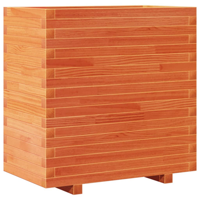 vidaXL viaszbarna tömör fenyőfa kerti virágláda 70x40x72 cm