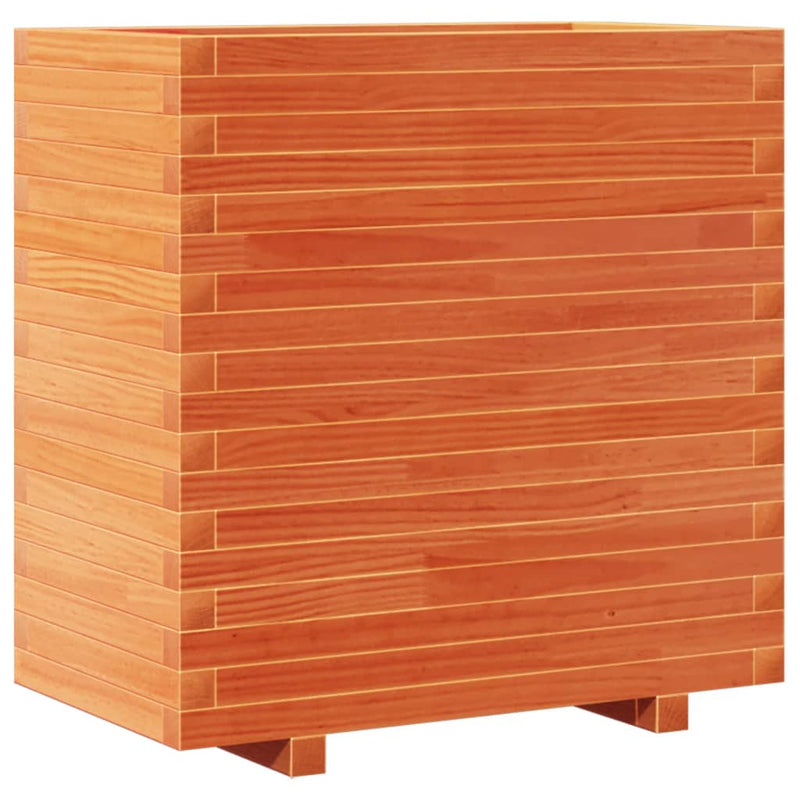 vidaXL viaszbarna tömör fenyőfa kerti virágláda 70x40x72 cm