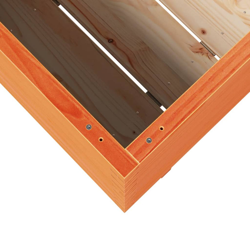 vidaXL viaszbarna tömör fenyőfa kerti virágláda 70x40x72 cm
