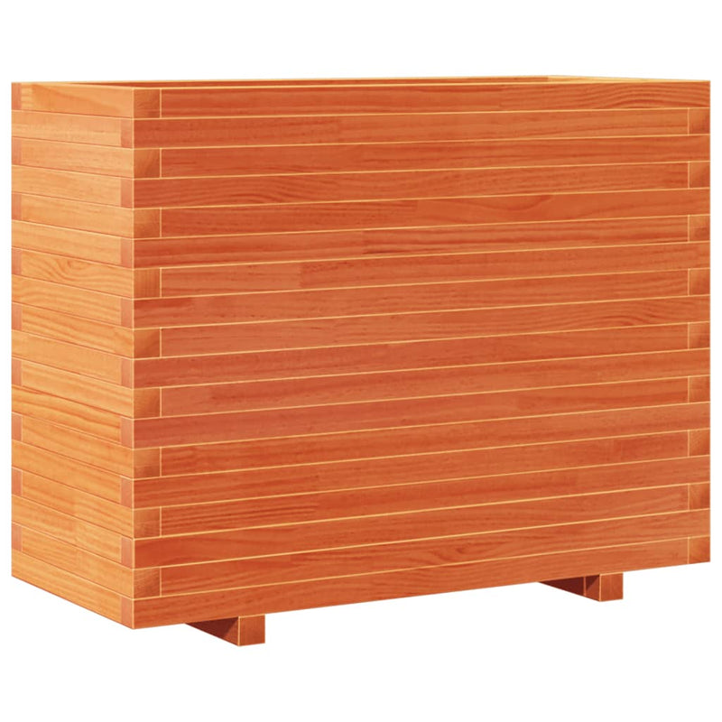 vidaXL viaszbarna tömör fenyőfa kerti virágláda 90x40x72 cm