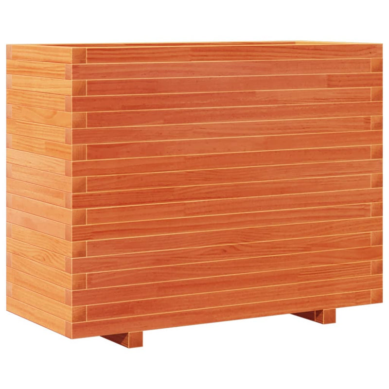 vidaXL viaszbarna tömör fenyőfa kerti virágláda 90x40x72 cm