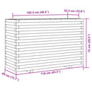 vidaXL viaszbarna tömör fenyőfa kerti virágláda 110x40x72 cm