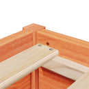 vidaXL viaszbarna tömör fenyőfa ágy matraccal 140 x 200 cm