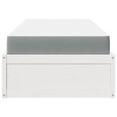 vidaXL fehér tömör fenyőfa ágy matraccal 100 x 200 cm