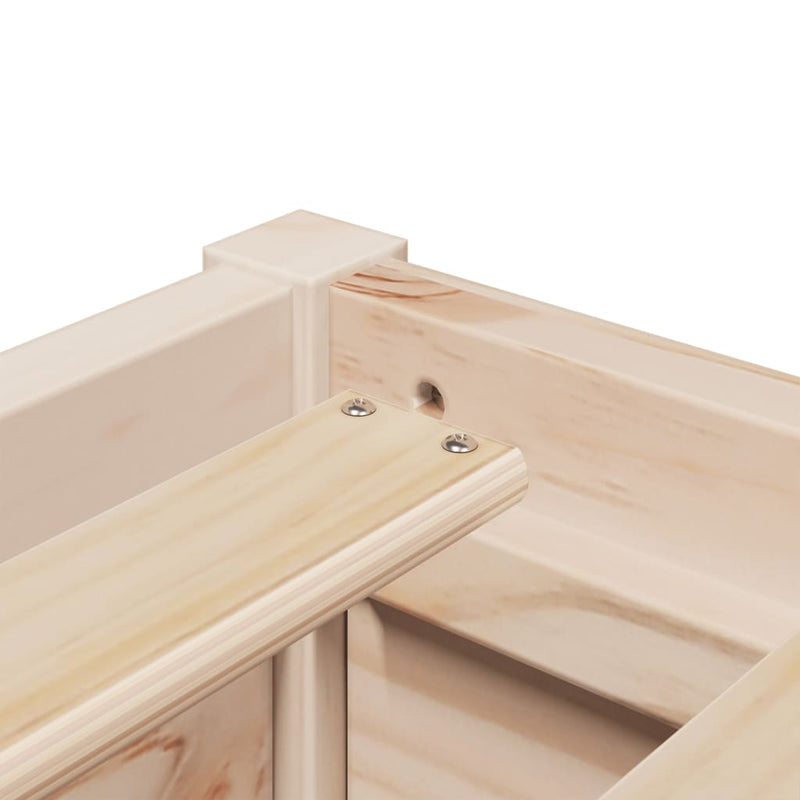 vidaXL tömör fenyőfa ágykeret matraccal 120 x 190 cm