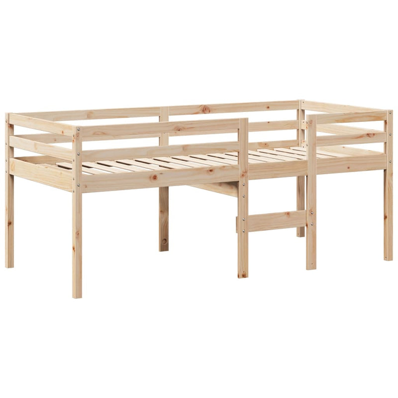 vidaXL tömör fenyőfa magasított ágy tetővel 90 x 200 cm