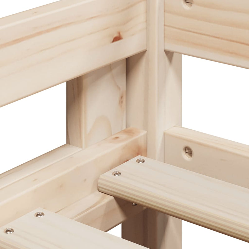 vidaXL tömör fenyőfa emeletes ágy matrac nélkül 90 x 200 cm