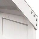 vidaXL fehér tömör fenyőfa ágy emelettel és tetővel 90 x 200 cm