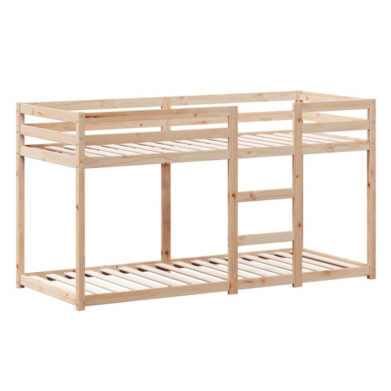 vidaXL tömör fenyőfa emeletes ágy matrac nélkül 90 x 200 cm