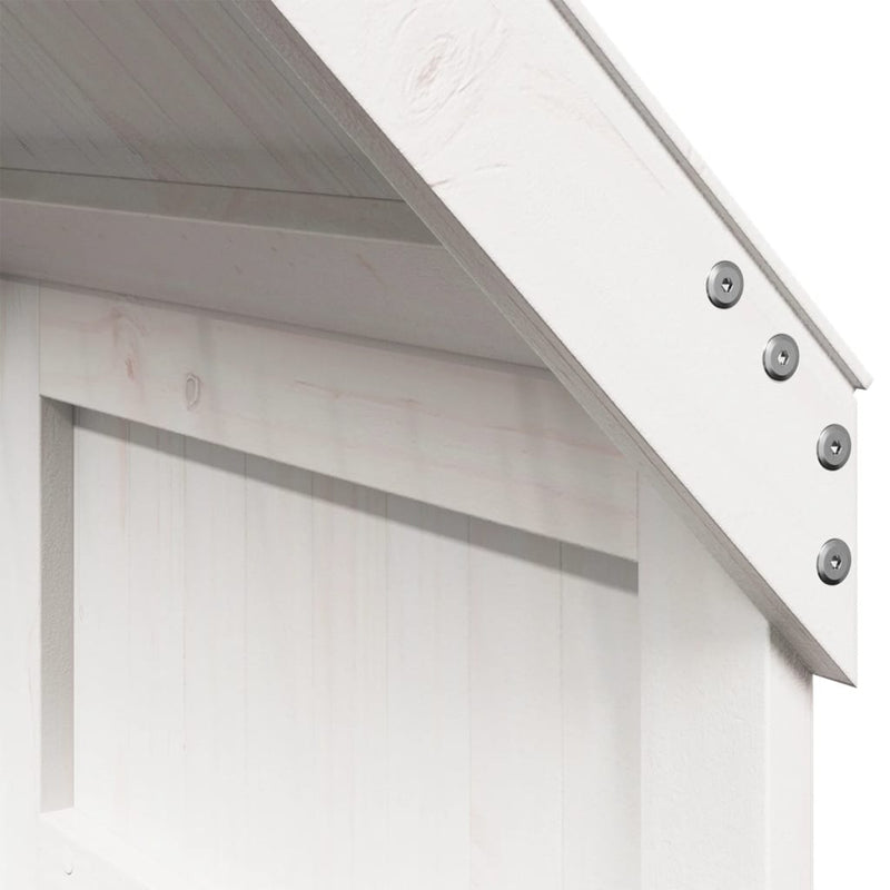 vidaXL fehér tömör fenyőfa ágy emelettel és tetővel 90 x 200 cm