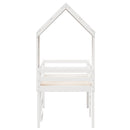 vidaXL fehér tömör fenyőfa magasított ágy tetővel 80 x 200 cm