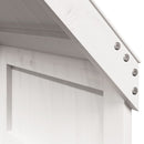 vidaXL fehér tömör fenyőfa magasított ágy tetővel 90 x 200 cm