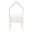 vidaXL fehér tömör fenyőfa magasított ágy tetővel 90 x 190 cm