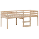 vidaXL tömör fenyőfa magasított ágy tetővel 75 x 190 cm