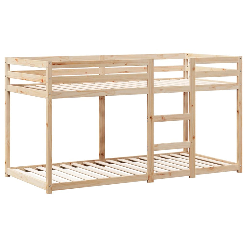 vidaXL tömör fenyőfa emeletes ágy matrac nélkül 90 x 190 cm
