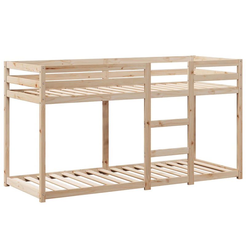 vidaXL tömör fenyőfa emeletes ágy matrac nélkül 90 x 190 cm