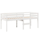 vidaXL fehér tömör fenyőfa magasított ágy tetővel 75 x 190 cm