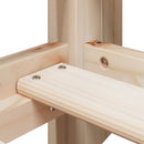 vidaXL tömör fenyőfa ágy emelettel és tetővel 80 x 200 cm