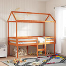 vidaXL viaszbarna tömör fenyőfa magasított ágy tetővel 80 x 200 cm