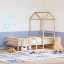 vidaXL tömör fenyőfa ágykeret tetővel 100 x 200 cm