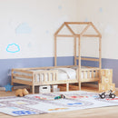 vidaXL tömör fenyőfa ágykeret tetővel 75 x 190 cm